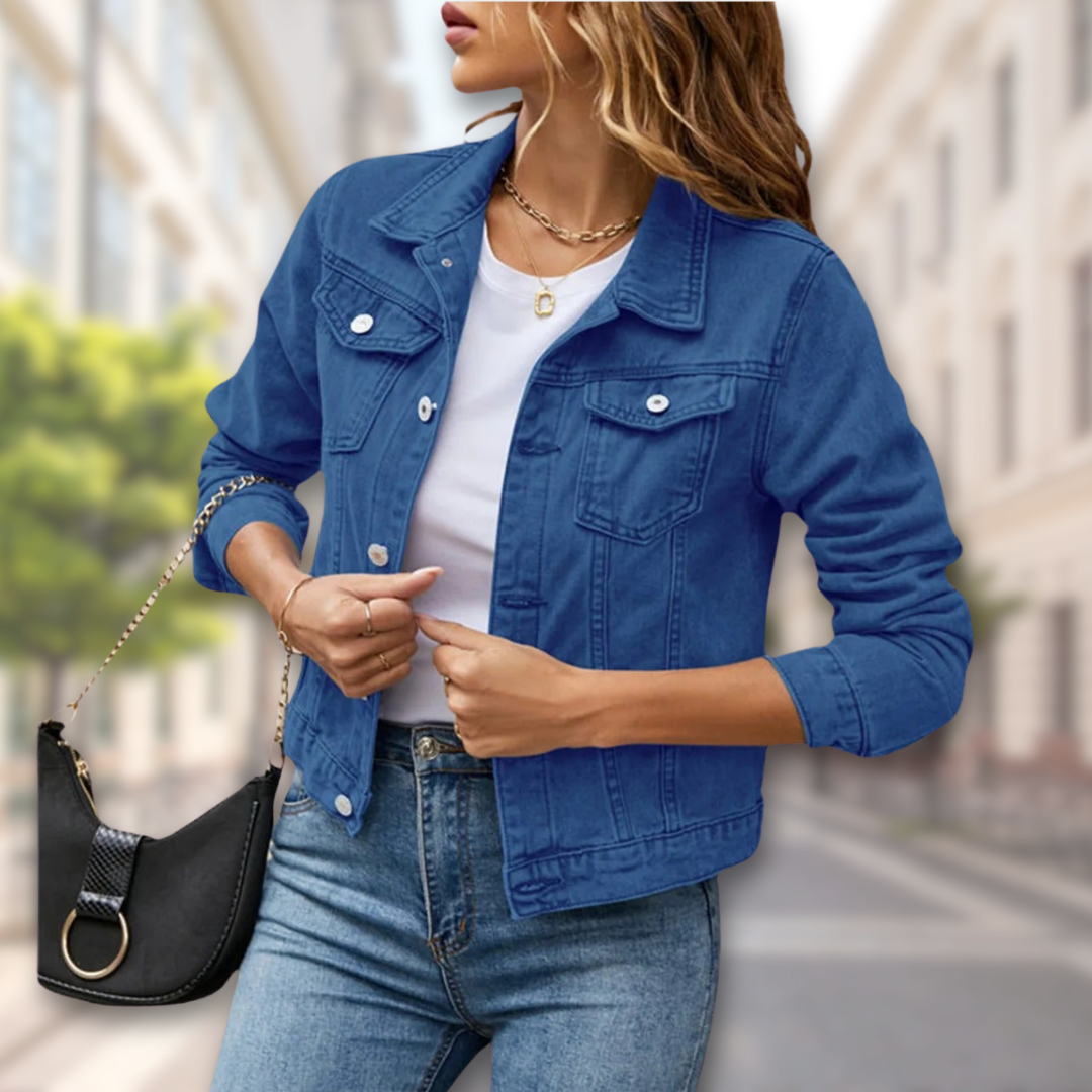 Levoire | Veste en denim à manches longues Klappilaukku Bleu