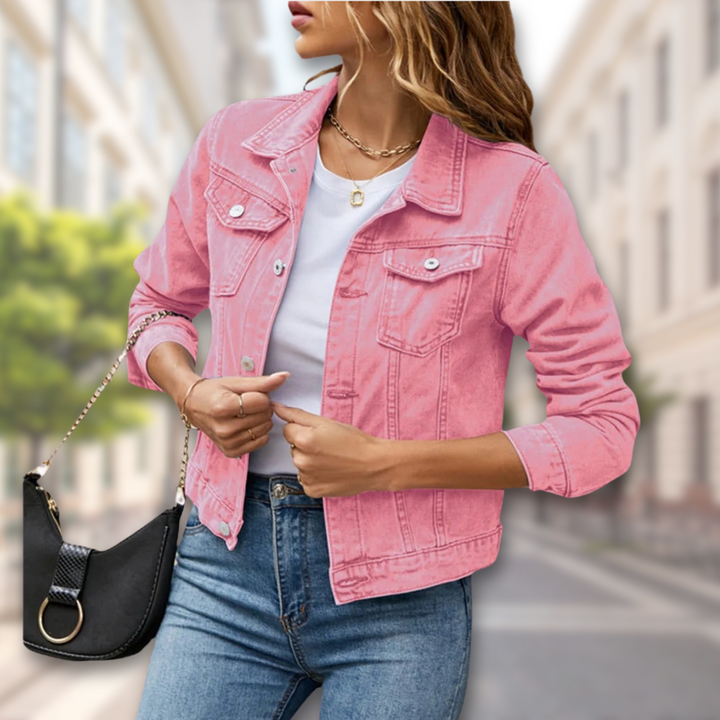 Levoire | Veste en denim à manches longues Klappilaukku Rosa