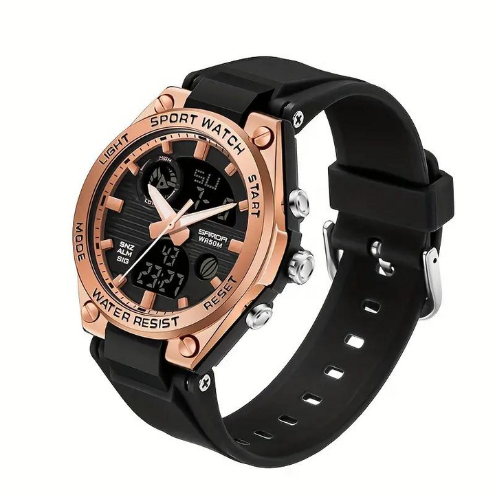 Levoire | Montre Intelligente Unisexe Tracker De Fitness Multifonctionnel Noir Or rose