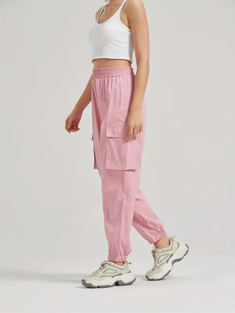 Levoire | Pantalon De Jogging Avec Haute Poche Cargo Rose