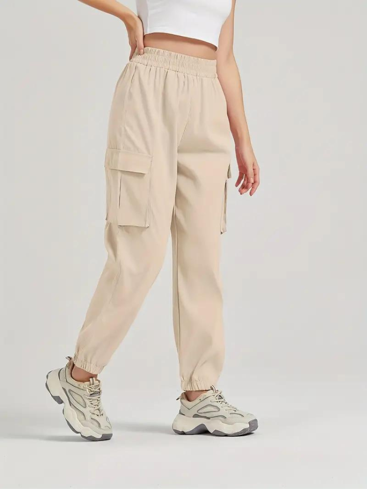 Levoire | Pantalon De Jogging Avec Haute Poche Cargo Abricot
