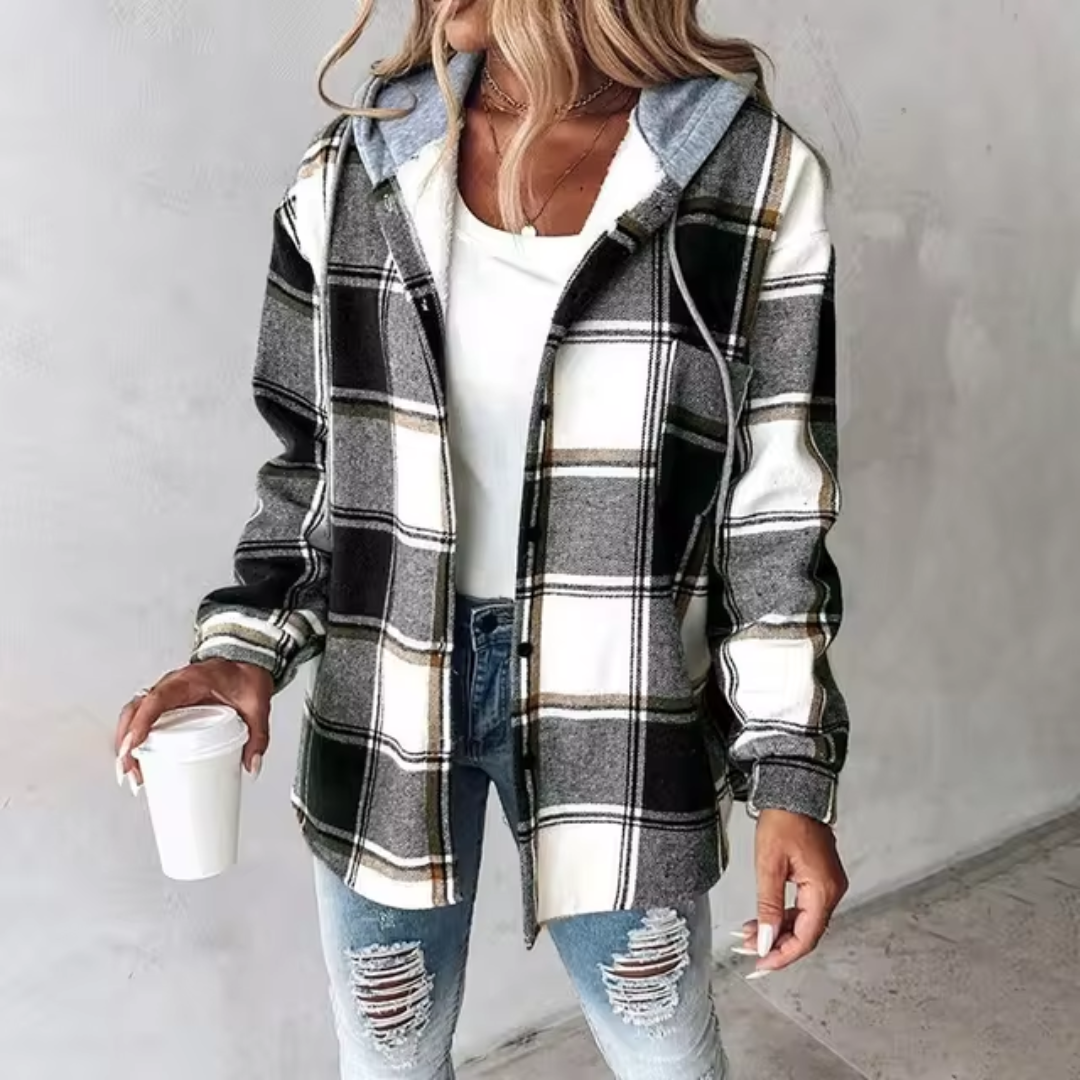 Levoire | Veste À Capuche À Motifs Pour Femmes Noir