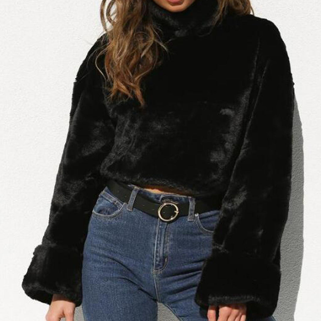 Levoire | Pull Femme Avec Col Haut Pour Été Noir