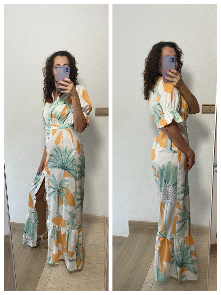 Levoire | Imprimé Court Puffermansjett Maxi Robe