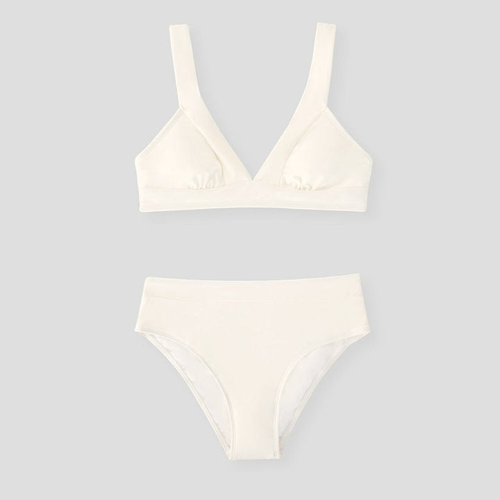 Levoire | Maillot De Bain Deux Pièces Avec Design Taille Haute Couleur crème