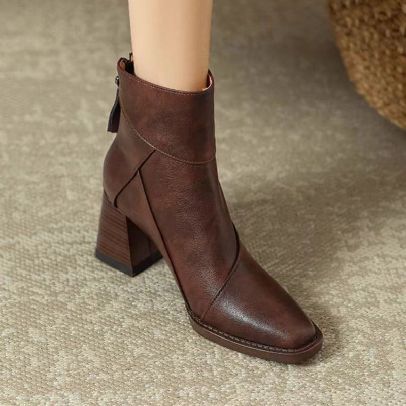 Levoire | Bottes Élégantes en Cuir Confortables pour Femmes Braun