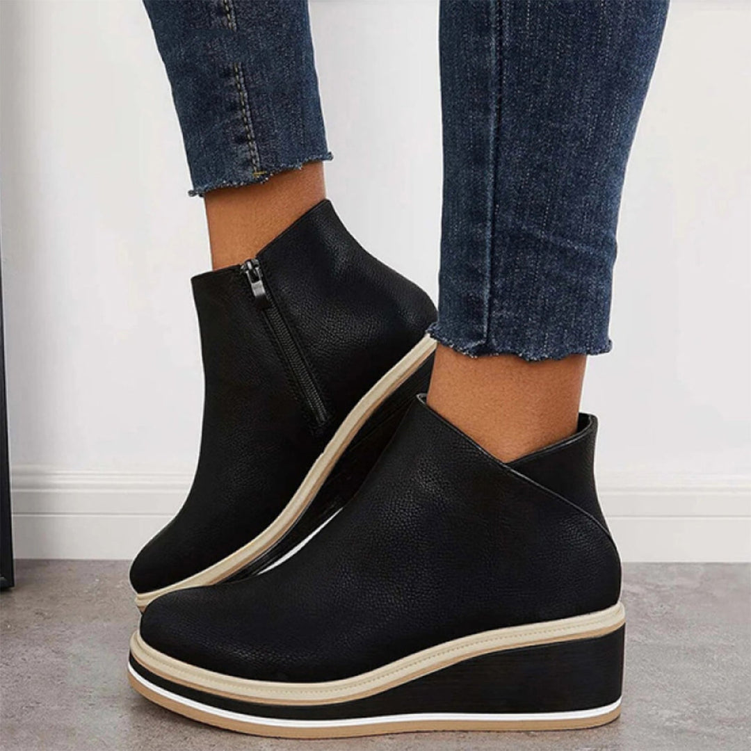 Levoire | Bottes en cuir avec fermeture éclair