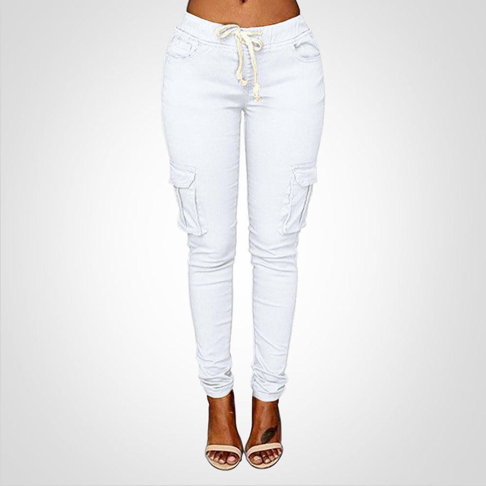 Levoire | Pantalons Ajustables À Élastique Blanc
