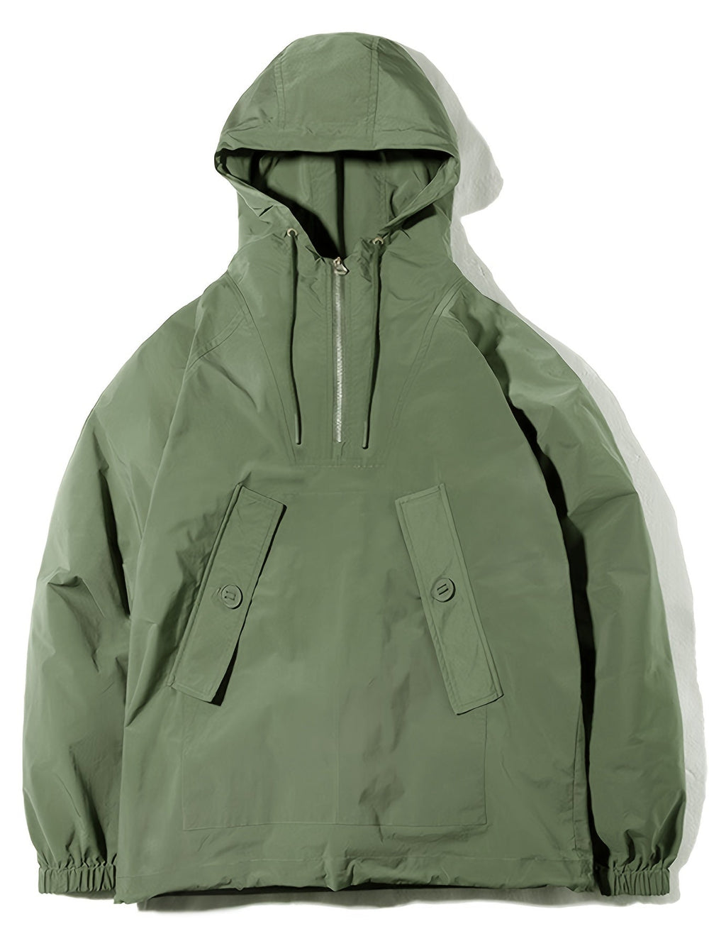 Levoire | Veste Coupe-Vent Imperméable Avec Capuche Et Fermeture De Poches Vert