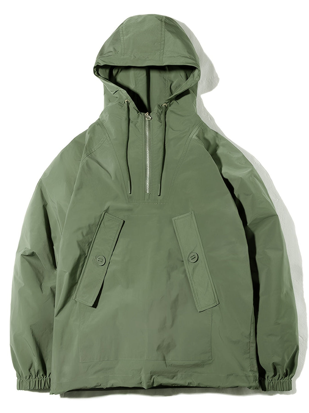 Levoire | Veste Coupe-Vent Imperméable Avec Capuche Et Fermeture De Poches Vert