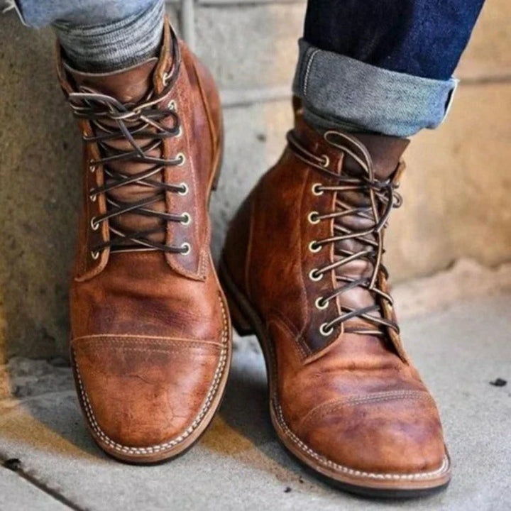 Levoire | Bottes En Cuir Avec Un Attrait Intemporel Braun
