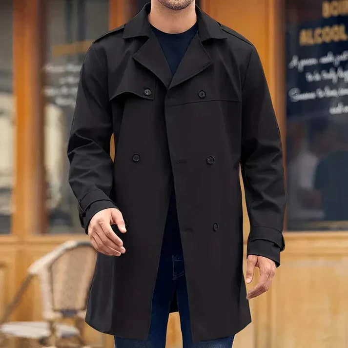 Levoire | Manteau Pour Hommes Classique Et Élégant Noir