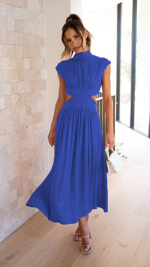 Levoire | Robe Maxi Élégante Haute Robe Maxi Pour Toutes Les Occasions Bleu