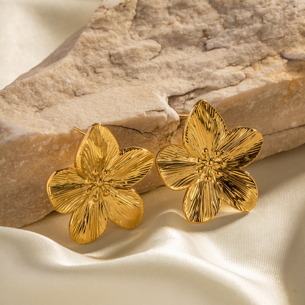 Levoire | Boucles D'Oreilles En Fleur Dorées