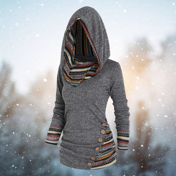 Levoire | Sweat À Capuche Tribal Gris