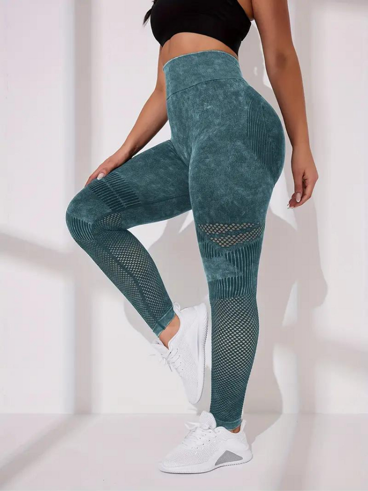 Levoire | Collants D'Entraînement Femmes Leggings De Sport Taille Haute Vert foncé
