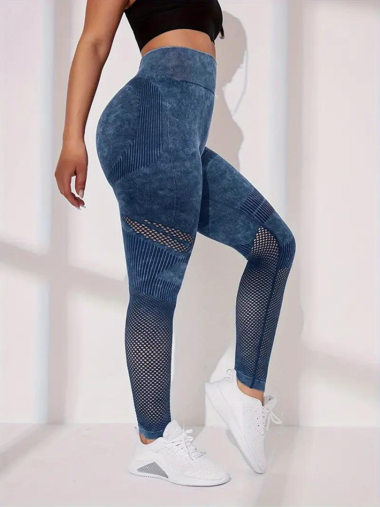 Levoire | Collants D'Entraînement Femmes Leggings De Sport Taille Haute Bleu marine