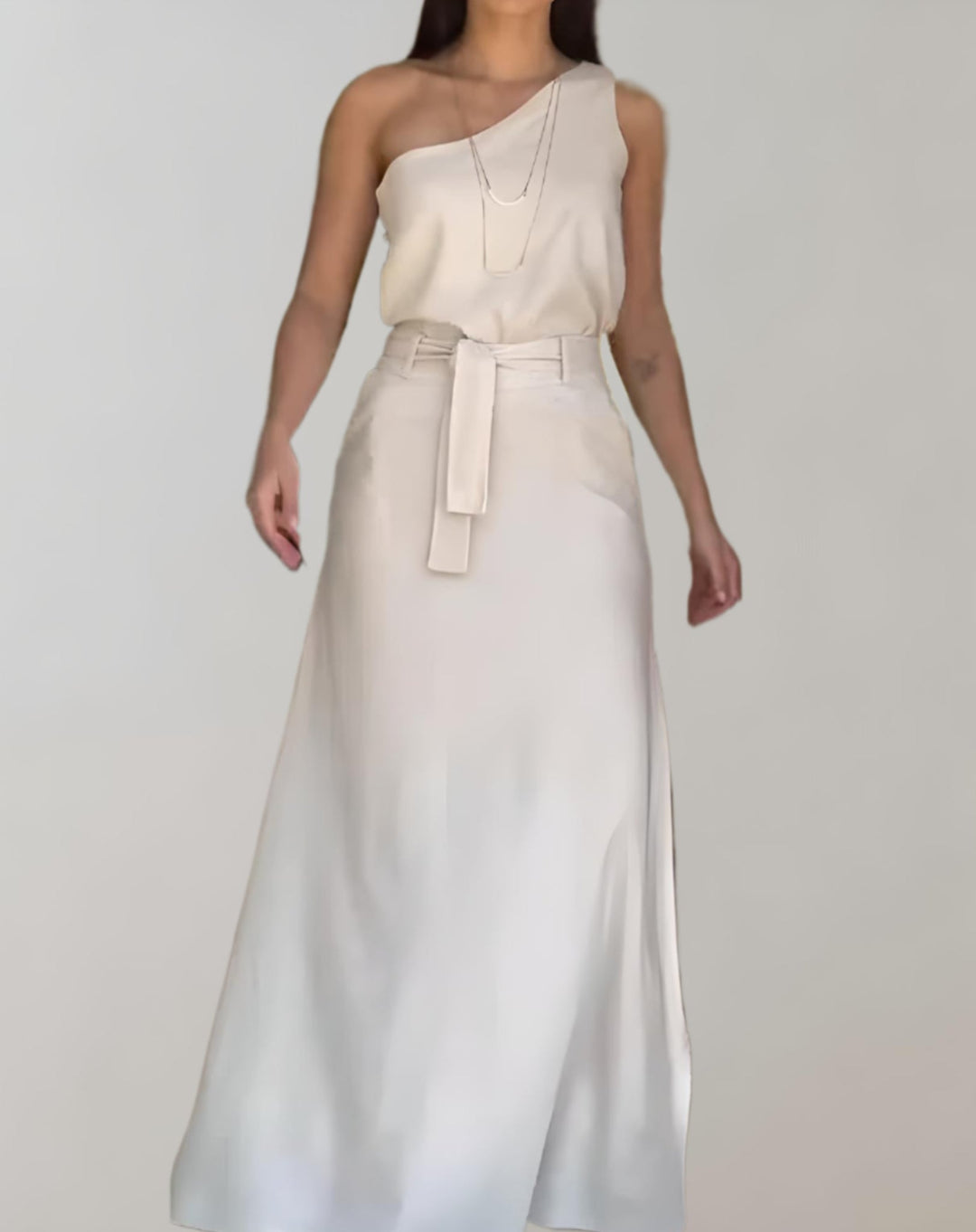 Levoire | Robe D'Été Légère À Décolleté En V Robe Minimaliste De Loisirs Blanc