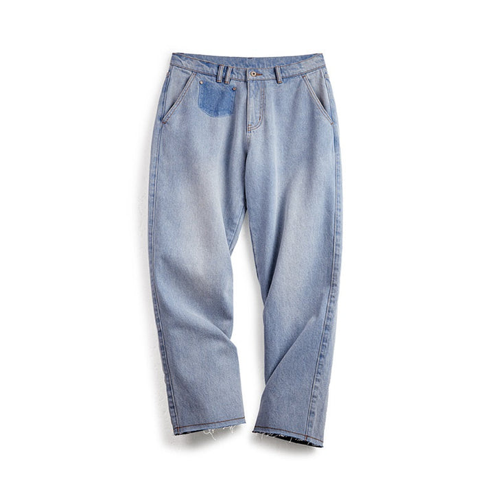 Levoire | Jeans Loose Fit Weinlese Avec Détail En Patch Bleu
