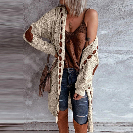 Levoire | Veste En Tricot À Capuche Moderne Abricot