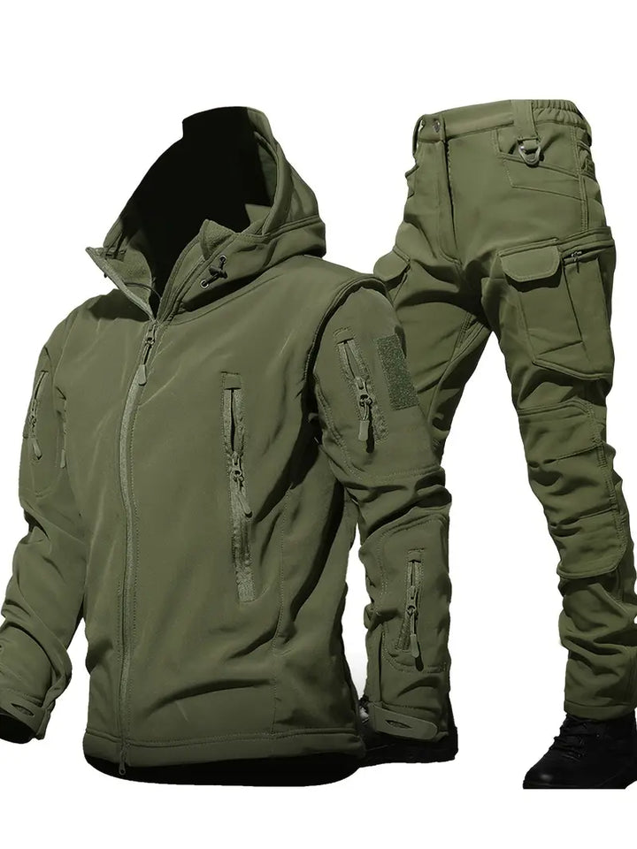 Levoire | Ensemble De Plein Air Élégant 2 Pièces Pour Hommes Vert olive