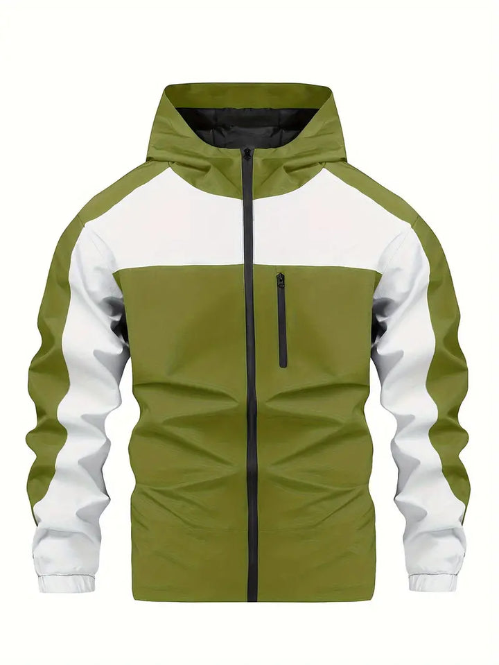 Levoire | Veste À Capuche Homme Colorblock Vert armée