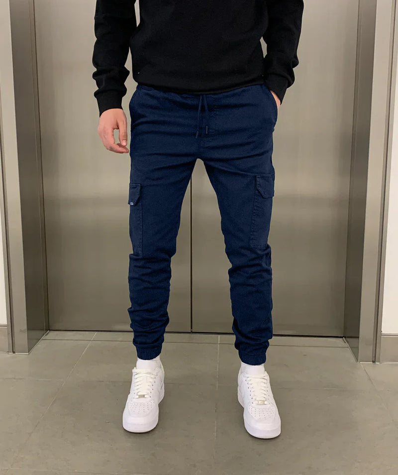 Levoire | Pantalon cargo stretch premium Bleu