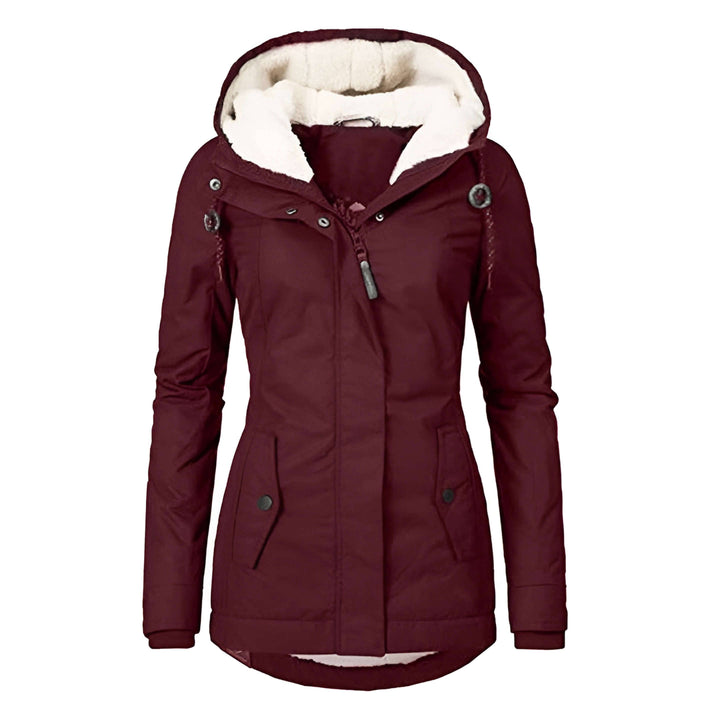 Levoire | Veste Satinée Avec Capuche Pour Femmes Marron