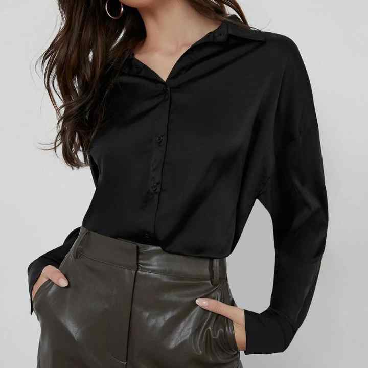 Levoire | Blouse Élégante À Manches Longues Pour Femmes Noir