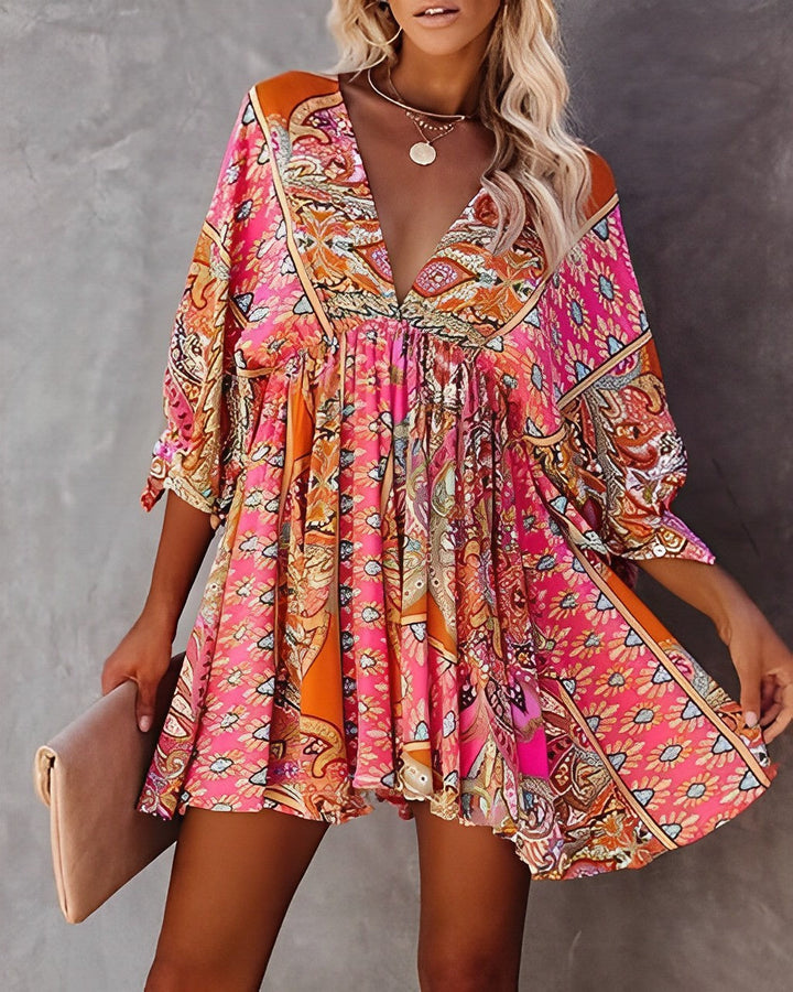 Levoire | Robe À Fleurs D'Été Pour Les Journées Ensoleillées Rosa