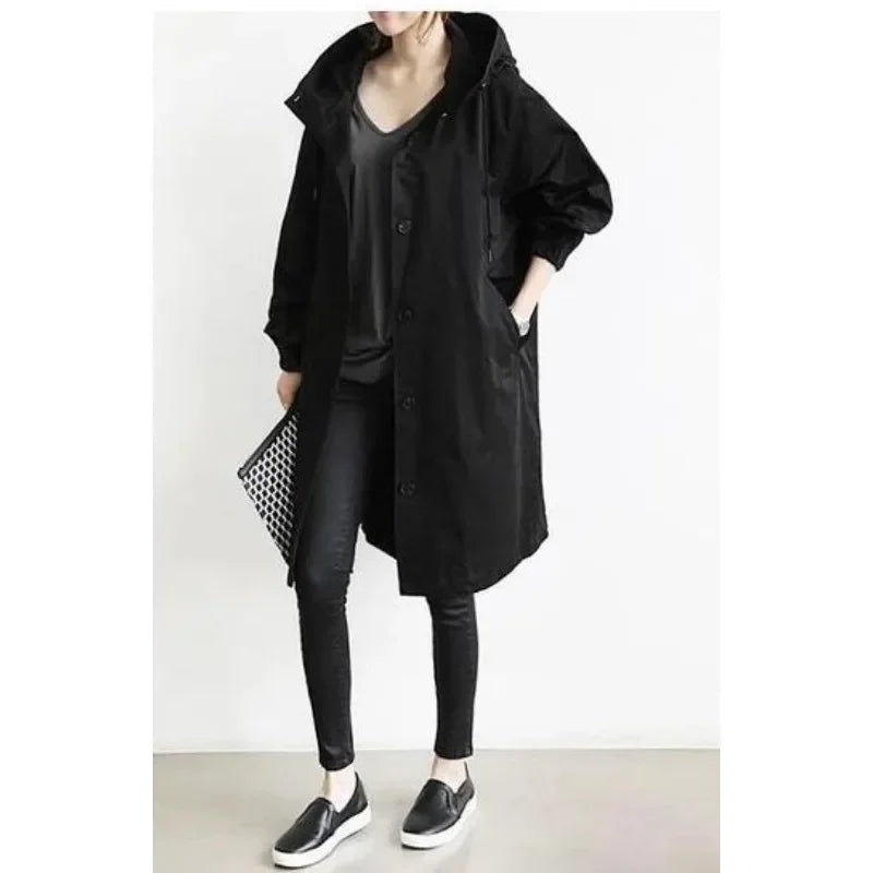 Levoire | Veste Tendance Col Montant Avec Boutons Noir