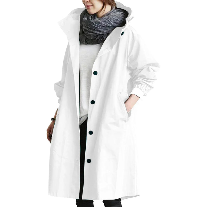 Levoire | Veste Tendance Col Montant Avec Boutons Blanc
