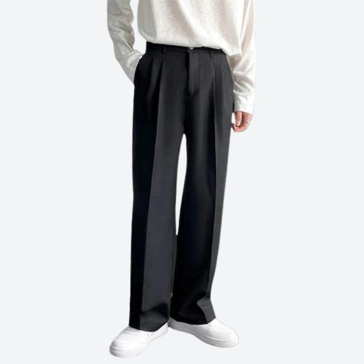 Levoire | Pantalons larges taille haute Noir
