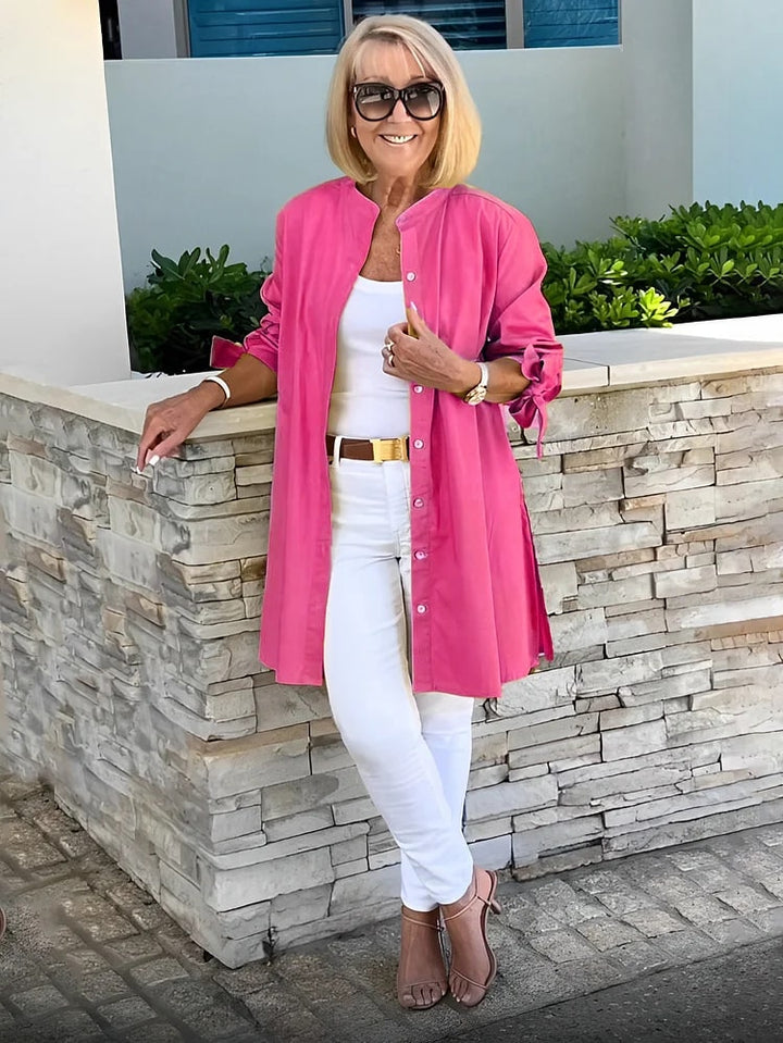 Levoire | Élégante Blouse Longue Pour Femmes Rosa