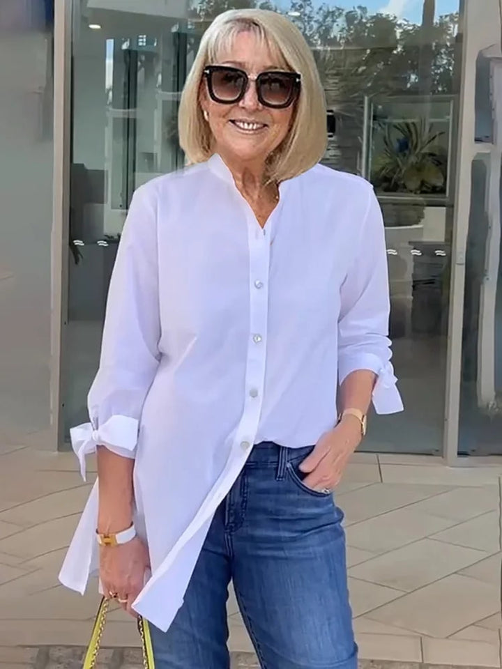 Levoire | Élégante Blouse Longue Pour Femmes Blanc