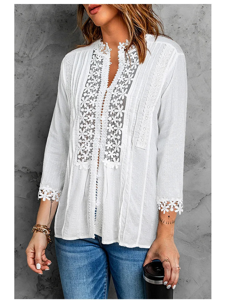 Levoire | Belle Blouse En Dentelle Au Design Élégant