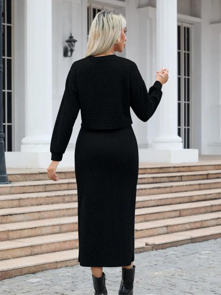 Levoire | Ensemble Parfait Robe Élégante & Pull Pour Femmes