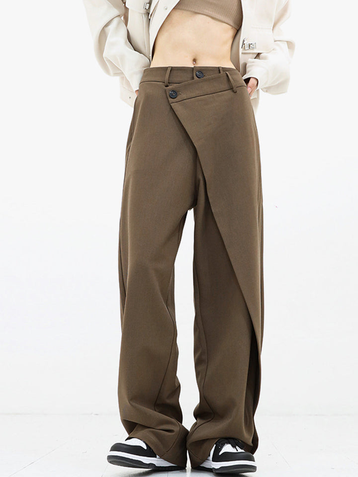 Levoire | Pantalon Large Asymétrique Braun