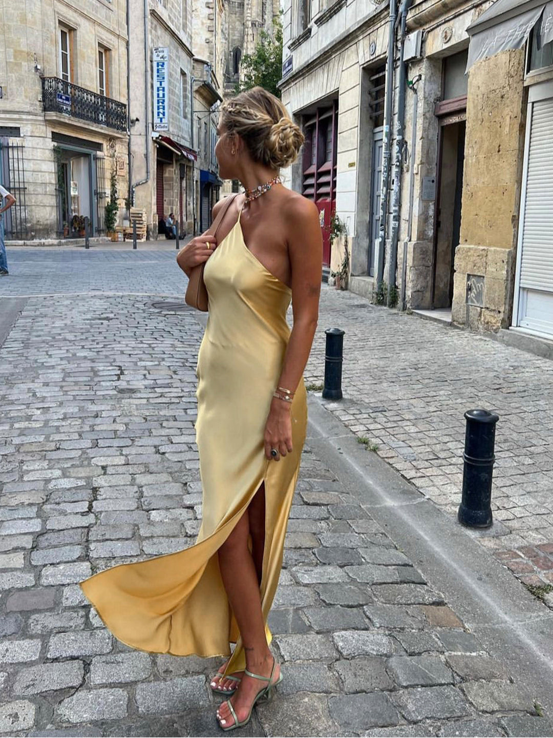 Levoire | Robe D'Été En Lin Tendance Pour Femmes Jaune
