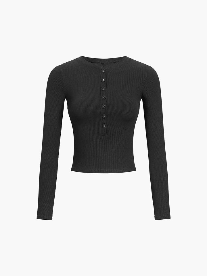 Levoire | Chemise À Manches Longues Avec Fermeture À Boutons Noir
