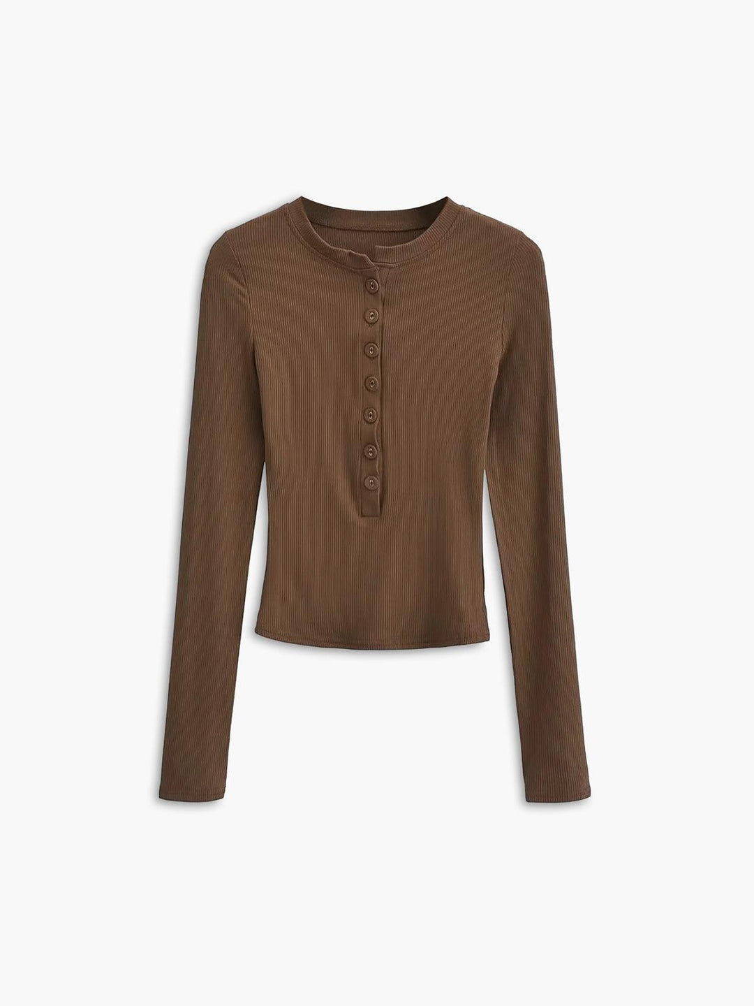 Levoire | Chemise À Manches Longues Avec Fermeture À Boutons Marron foncé