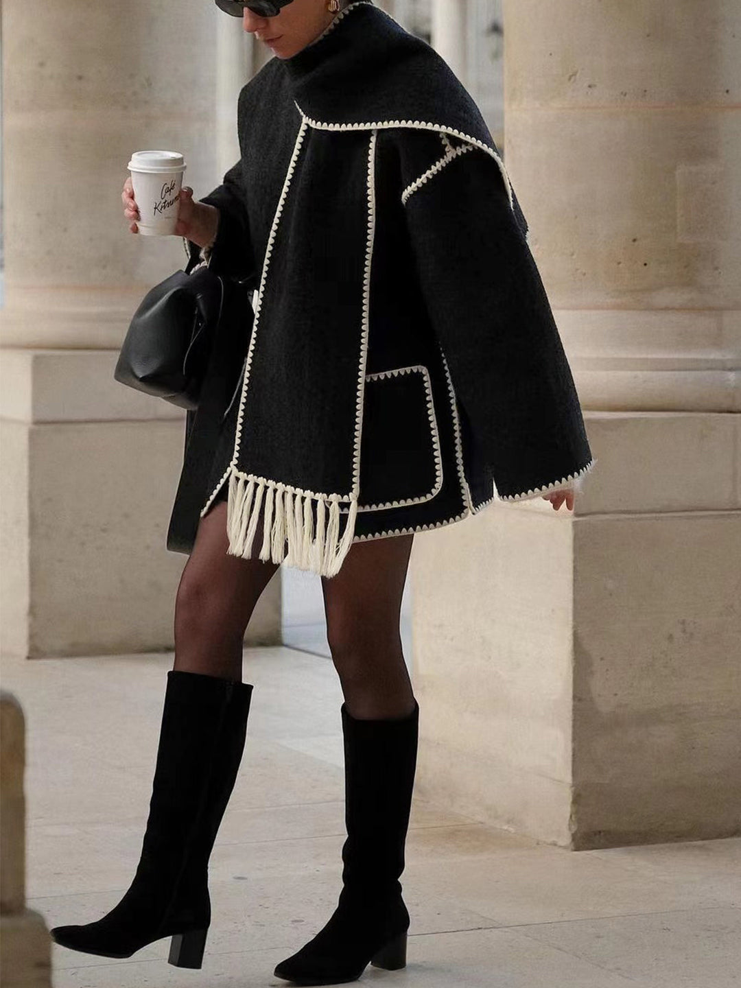 Levoire | Manteau Oversize Avec Écharpe