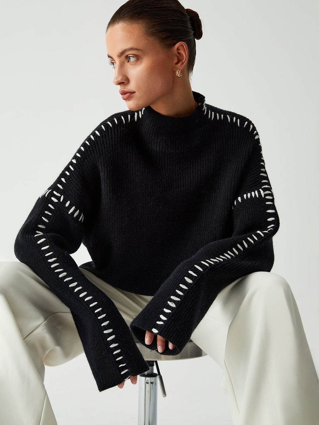 Levoire | Gilet Tricoté Avec Contrastes