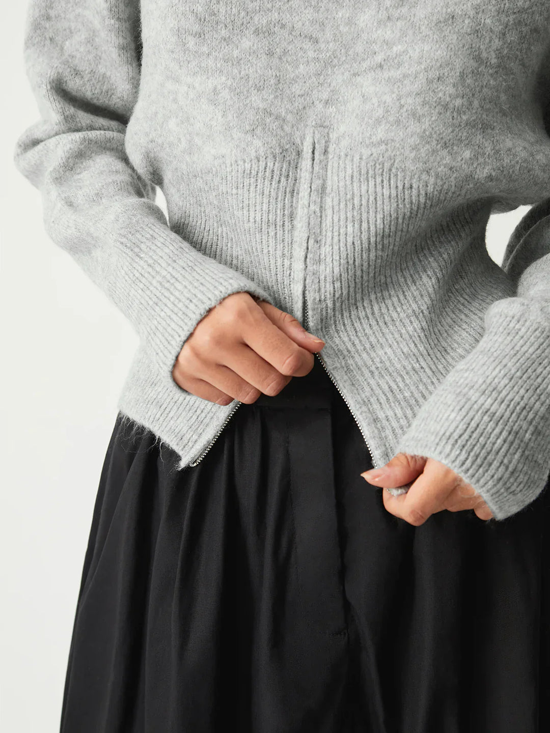 Levoire | Pull Fuzzy Élégant À Demi-Fermeture Éclair