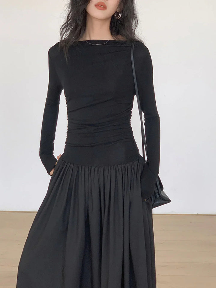 Levoire | Robe Midi À Manches Longues En Tricot Patchwork