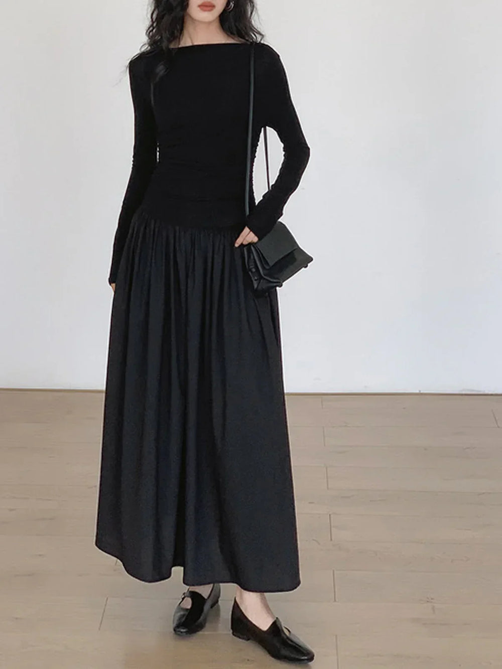 Levoire | Robe Midi À Manches Longues En Tricot Patchwork