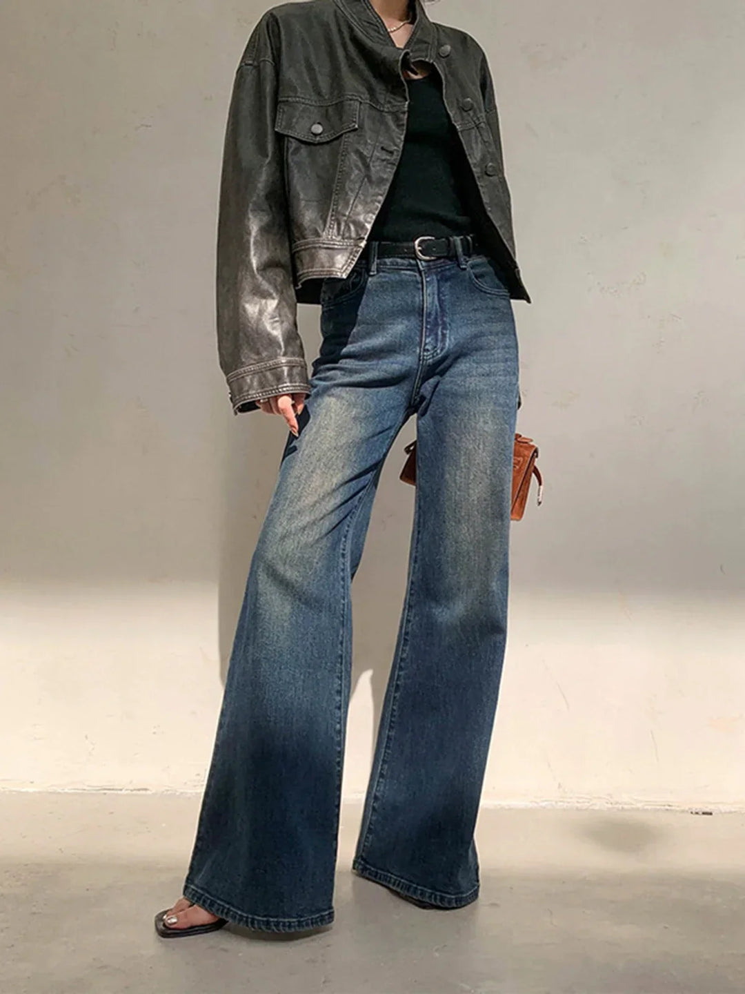 Levoire | Denim Pesticides Grandes Jambes Jeans Bleu