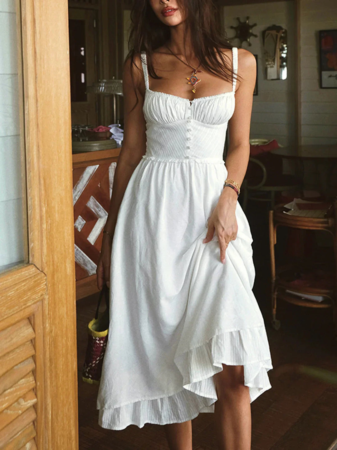 Levoire | Hem Cami Simple Midi Robe