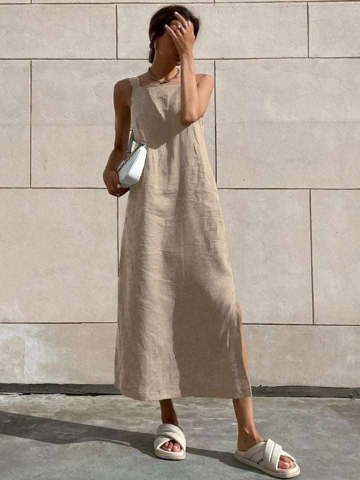 Levoire | Coton Bohémien Robe Maxi Khaki