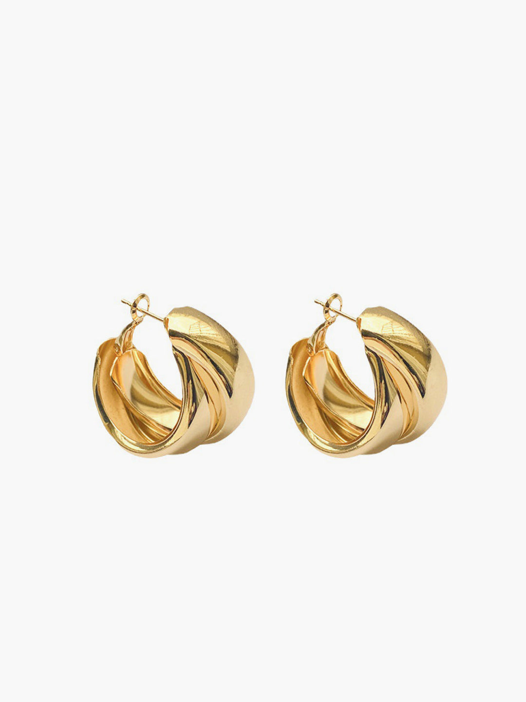 Levoire | Poudres Doubles Boucles D'Oreilles En Or Une taille
